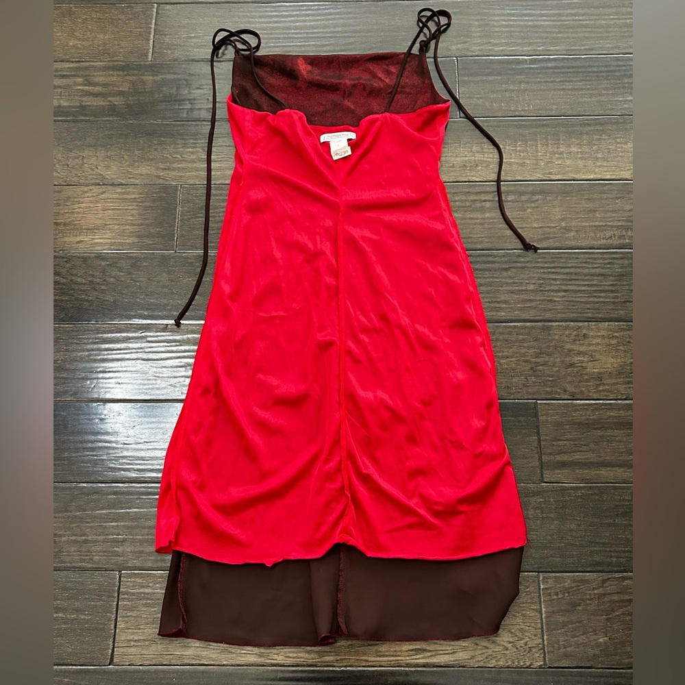 Jonathan Martin Red Dress Slip On Strappy Y2K Gothic Vampire - Picture 11 of 16